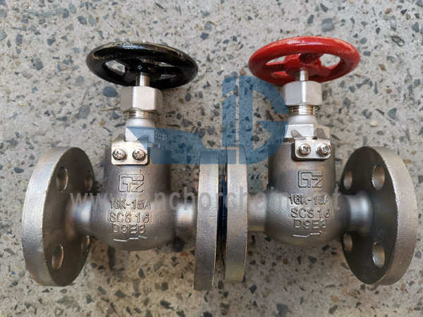JIS F 7301 5K SCS16 స్టెయిన్‌లెస్ స్టీల్ గ్లోబ్ వాల్వ్‌లు